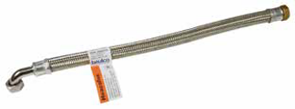 Flexible in inox  80cm; losse moer 1"F op bocht - 1"F