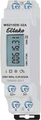 Elektronische mono-fasige energiemeter 32A