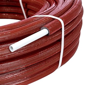 Tube 16x2mm (Alu 0,2mm) en rouleau de 100m avec 6mm d'isolation rouge