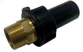 HDPE - OVERGANGSSTUK NAAR MESSING DRAAD (M) D32X1