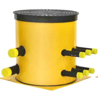 Collectorput TYPE BASIC 3 GROEPS HDPE 2x63mm 6x40mm H70cm