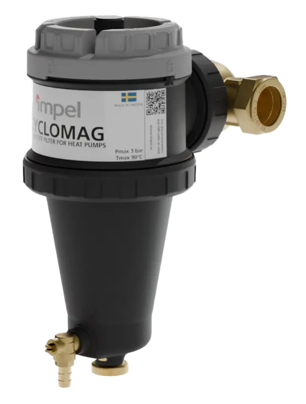 Séparateur magnétique avec filtre à impuretés et purgeur manuel ; 28 mm