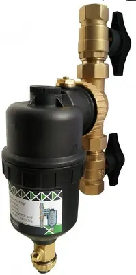 Magnetische vuilafscheider met kranen 2x28mm