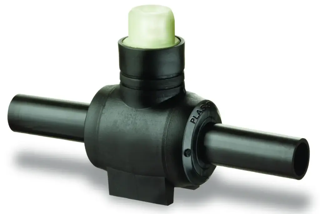 HDPE - Bolkraan in HDPE - M - M - 63mm