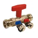 Kit de remplissage et de rinçage 2 x bicone 28 mm avec 2 robinets de rinçage 3/4" M