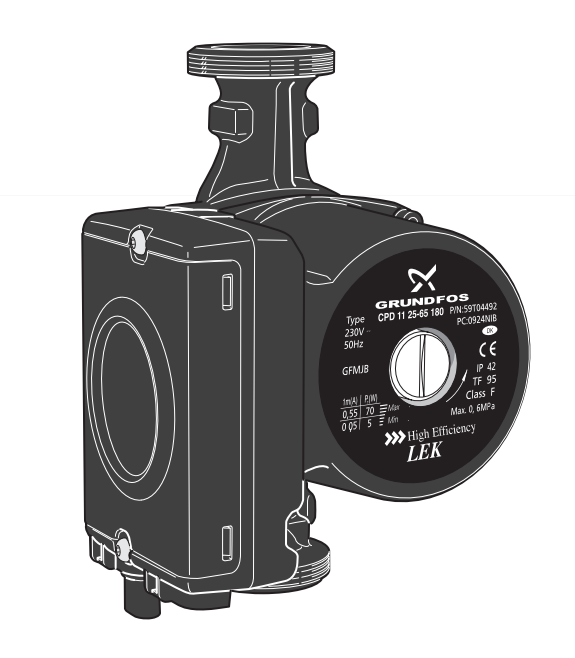 CPD11-25/75, pompe à rég. de vitesse pour PAC NIBE air/eau (16 et 20 kW)