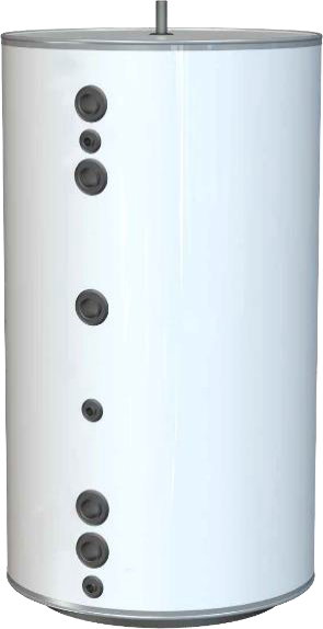 Thermia WT-V 750 FC, buffervat 721L, 3x1"F + 5x2"F, diaxh 970x1825 mm (3 bar)