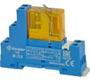 Relais 2W, 24VAC, 5A + voet din rail REL 56