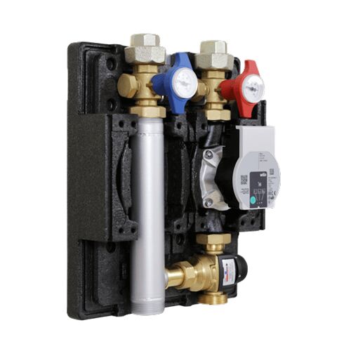 Pompgroep gemengd met pomp DN25 (thermostatische manuele mengkraan) 