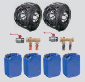 Geolussenset 2x50 met MS verdeler (10kW)