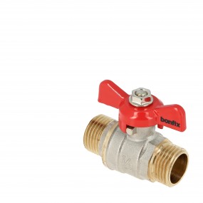 Kogelkraan 3/4" buiten x 3/4" buiten +vlindergreep