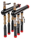 Collector in HDPE van 4 kringen dia40mm met kranen en debietmeters, A/R = dia 63mm