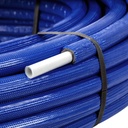 50m rol buis 26x3mm (Alu 0,3mm) met 6mm isolatie blauw
