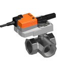 Motorgestuurde 3-weg - Wisselklep - DN40, Binnendraad, Rp 1 1/2", PN 25, ps 1600 kPa, Kvs 31 m³/h